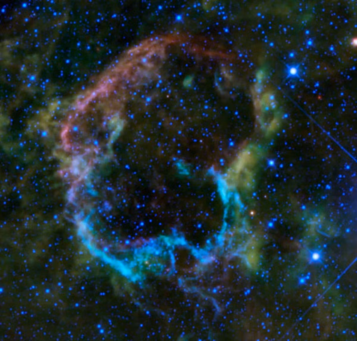 Tinh vân Con sứa (Jellyfish Nebula): Tinh vân Con sứa nằm trong chòm sao Song Tử, cách Trái Đất khoảng 5.000 năm ánh sáng. Vụ nổ siêu tân tinh này được cho là xảy ra cách đây 30.000 năm.
