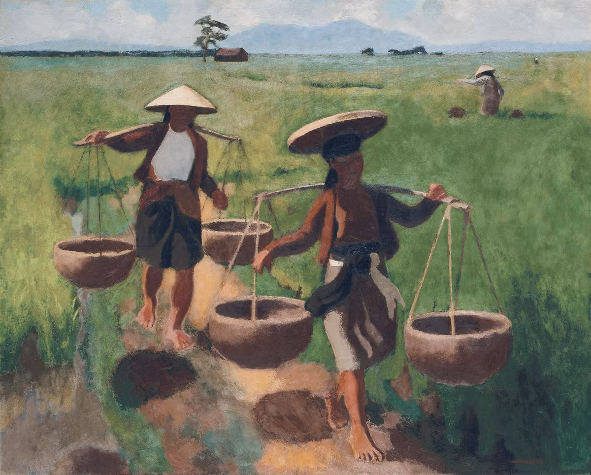 "Những người phụ nữ Bắc Bộ trên đồng ruộng".