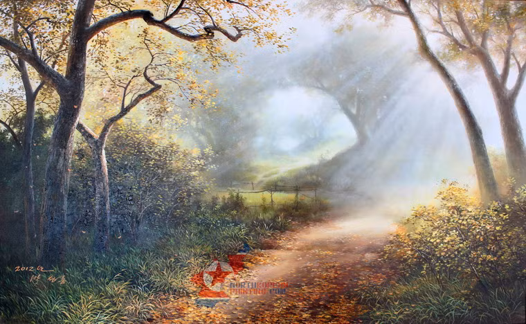 Mùa thu vàng. Họa sĩ: Park Jung Ryol.