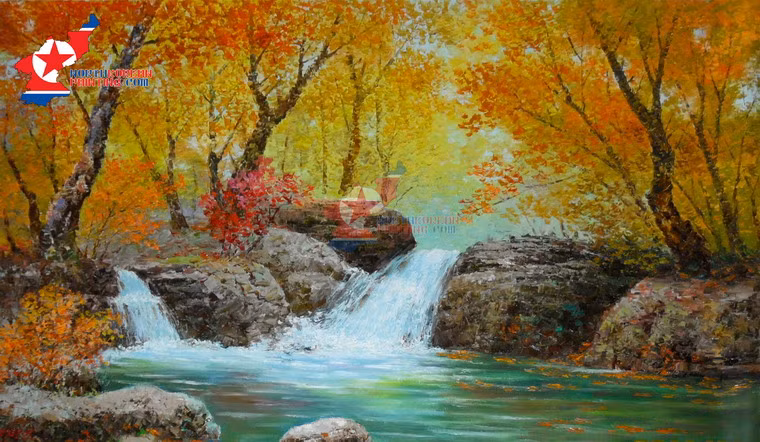 Dưới thung lũng. Họa sĩ: Kim Kwang Il.