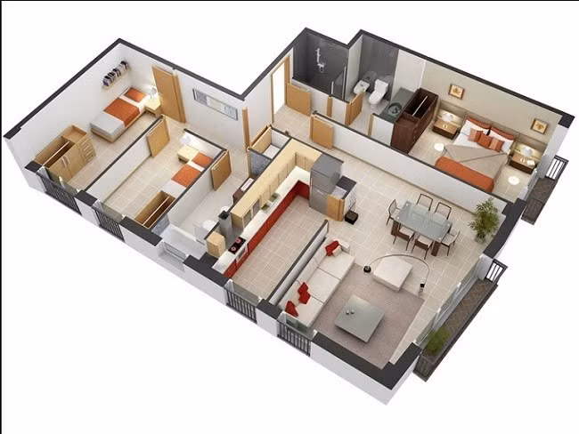 Mẫu nhà đẹp 2020 phổ biến với nhà cấp 4 và kiểu nhà tầng ảnh 5