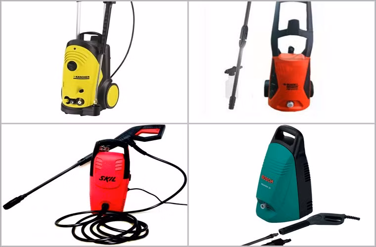 Các dòng máy phun rửa áp lực với kết cấu nhỏ, gọn, dễ dàng vận chuyển như Bosch (từ 3-3,2 triệu), Black &amp; Decker PW1470TD (1,9 triệu), Skill (1,7 triệu), VJet (khoảng 2,5 triệu)…được ưa chuộng vì có thể rửa ô tô tại nhà.