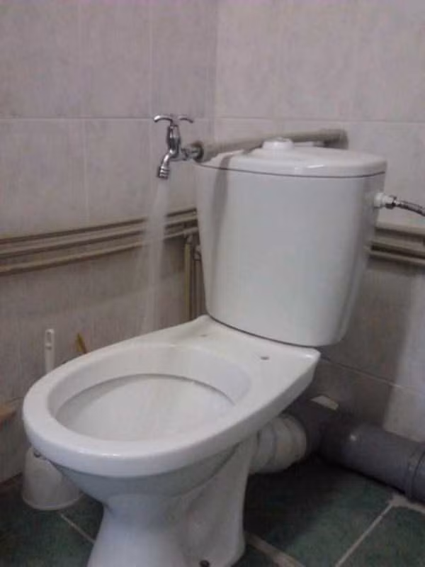 Vòi xả tự chế.