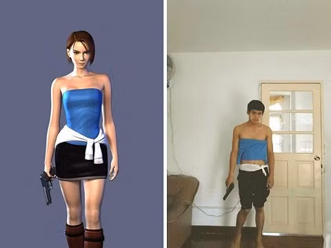 Tuy không quá sexy như nhân vật nữ nhưng Saengchart cũng phần nào tái hiện được hình ảnh nhân vật.