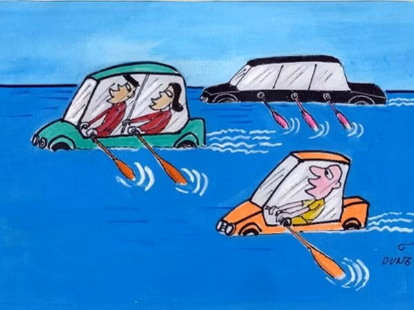 Thiết kế ô tô được ưa thích của tương lai tại Việt Nam phải gắn thêm mái chèo động cơ tay.
