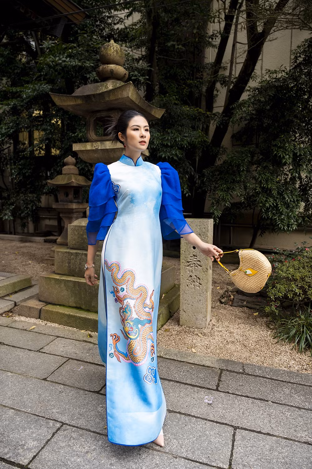 Me man anh hoa hau Ngoc Han chup anh ao dai o Nhat Ban-Hinh-5