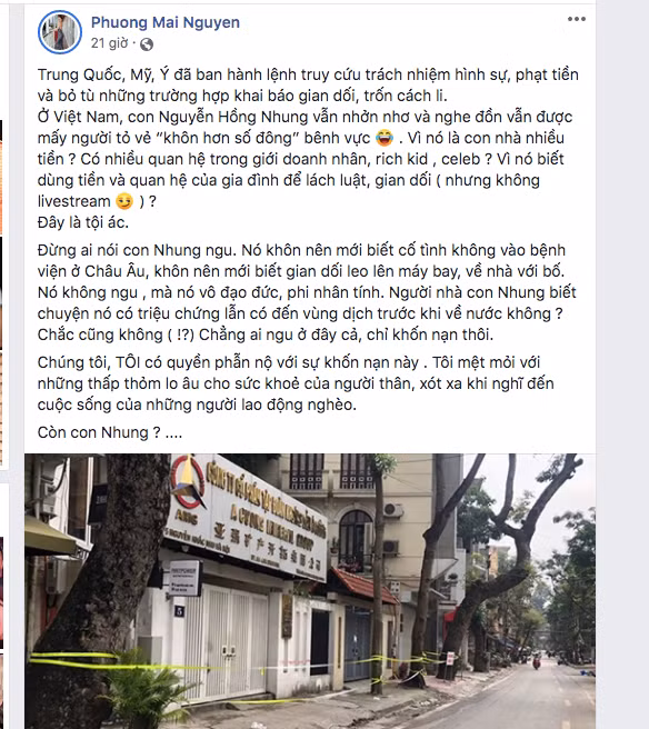 Phương Mai gay gắt gọi bệnh nhân số 17 nhiễm Covid-19 là con - Hình 2 Phuong Mai gay gat goi benh nhan so 17 nhiem Covid-19 la con-Hinh-2