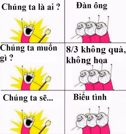 Quyết tâm hừng hực của đàn ông nhằm xóa bỏ ngày này.