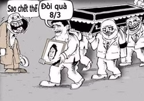 Và còn vẽ ra viễn tưởng đau thương đối với chị em nếu dám đòi quà.