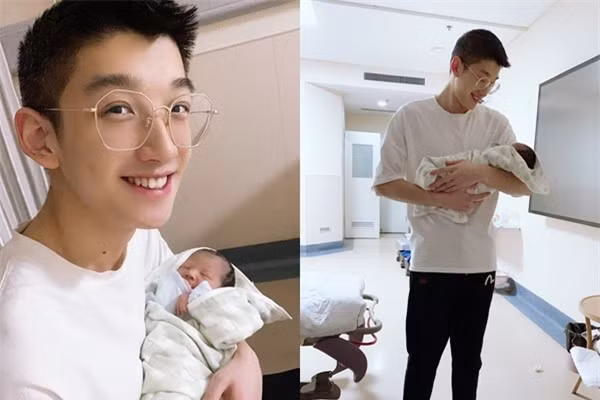 Cặp đôi "đũa lệch" khoe con trai đầu lòng Cap doi