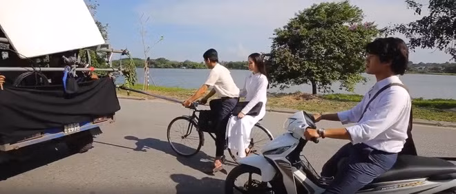 Truc Anh bi nga manh trong video hau truong 'Mat biec'-Hinh-2