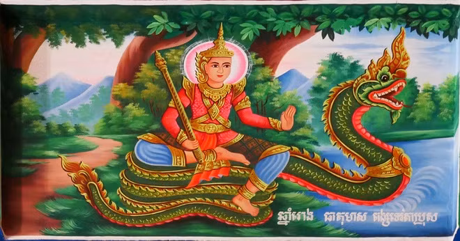 Ngoài ra, tranh tường Khmer Nam Bộ còn có những đề tài khuyến thiện, răn ác khác là truyền thuyết về tu sĩ và người thợ săn, địa ngục và đề tài dân gian về 12 con giáp… Ảnh tranh tường Một trong 12 con giáp (ở sala chùa Kompong Plênh, Cầu Kè, Trà Vinh).
