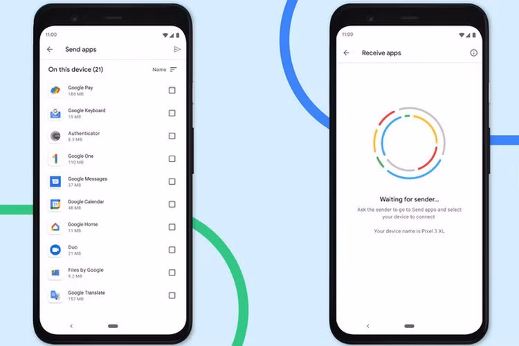 Google som cho phep nguoi dung gui va nhan ung dung