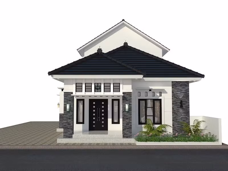 Ngôi nhà đẹp hiện đại với màu sắc sang trọng, nhấn nhá ở gạch ốp và màu sơn cửa