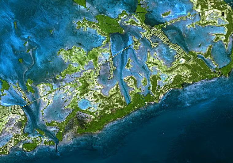 Quần đảo Florida Keys của Mỹ bao gồm hơn 1.000 đảo lớn nhỏ và dải san hô.