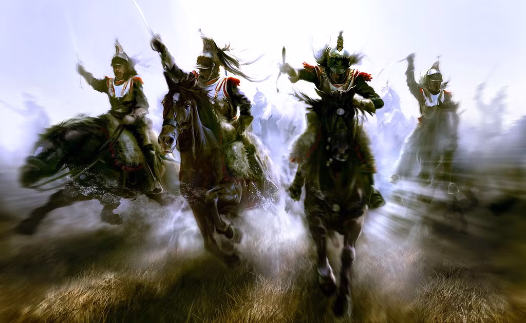 11. Dưới sự lãnh đạo của Hoàng đế Napoleon, lực lượng kỵ binh hạng nặng của Pháp đã trở thành một đội quân bất bại, gieo rắc nỗi sợ hãi trên toàn châu Âu với các cuộc tấn công vũ bão bằng quân số khổng lồ.