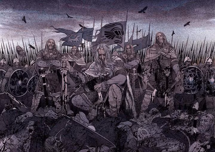 8. Chỉ một số ít người sống sót. Sau Ragnarök, một số vị thần sẽ sống sót, như Vidar (con trai Odin), Baldur (thần ánh sáng) và Hodr. Hai con người, Líf và Lífthrasir, sẽ trốn trong một khu rừng và tái thiết nhân loại. Ảnh: Pinterest.