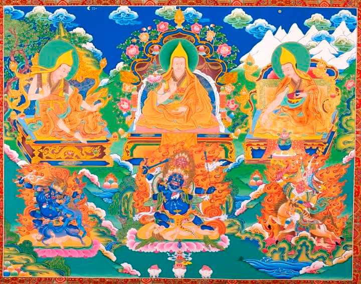  10. Hóa thân chuyển thế (Tulku).Nhiều Lạt Ma cao cấp, như Đức Đạt Lai Lạt Ma, được tin rằng có thể chọn nơi và thời điểm tái sinh để tiếp tục giúp đỡ chúng sinh. Hệ thống hóa thân này giúp duy trì dòng truyền thừa Mật Tông qua các đời. Ảnh: Pinterest.