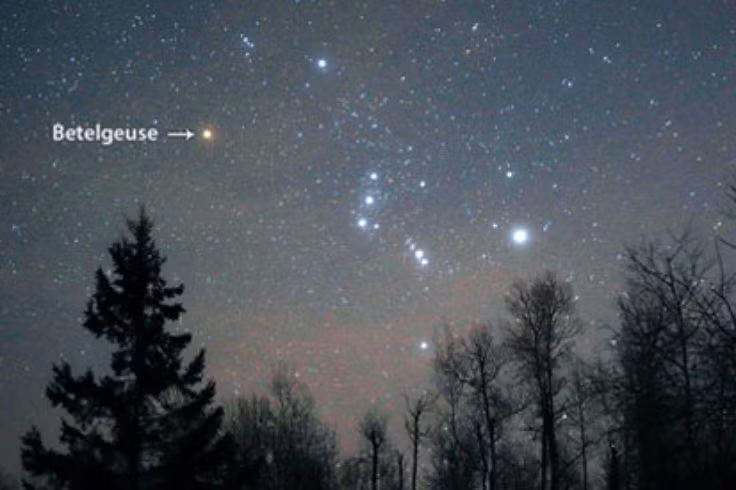  4. Ánh sáng của Betelgeuse không ổn định và thường xuyên thay đổi. Betelgeuse là một sao biến quang, có độ sáng thay đổi theo chu kỳ. Năm 2019, ngôi sao này trải qua một sự kiện mờ đi đáng kể, khiến các nhà khoa học nghĩ rằng nó có thể sắp phát nổ, nhưng sau đó nó đã sáng trở lại. Ảnh: Pinterest.