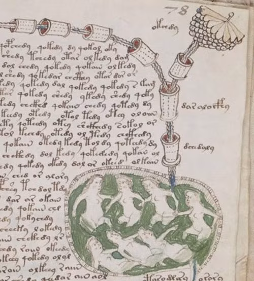 1. Bản viết tay Voynich: Được mệnh danh là bản viết tay bí ẩn nhất trong lịch sử loài người, cuốn sách này được viết bằng một hệ chữ cái bí ẩn trên da bò. Nội dung nói về những loài thực vật bí ẩn, những bảng thiên văn và một chiếc bồn tắm nhỏ chứa những người khỏa thân tí hon. Các chuyên gia giải mã, các nhà toán học và các nhà ngôn ngữ học đều “bó tay” trước cuốn sách bí ẩn này. Tuy nhiên, một số học giả cho rằng cuốn sách được viết vào khoảng những năm 1404-1438, thời kỳ Trung Cổ. Tên của cuốn sách được đặt theo tên của nhà buôn sách cũ Wilfrid Voynich, người đã mua cuốn sách tại Italia năm 1912.