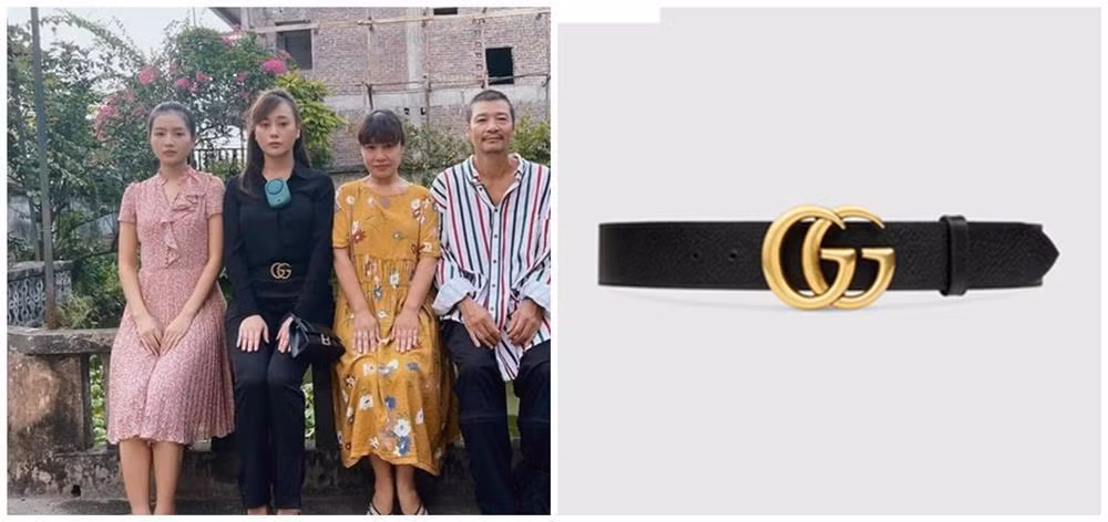 Ở phân cảnh khác, bộ đồ all black với sự hiện diện của chiếc thắt lưng trông cũng không ra dáng hàng hiệu chút nào.