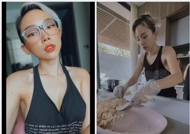Những chiếc áo phông không tay đem lại cho cô vẻ năng động, gần gũi, khác xa hình ảnh quyến rũ thường thấy trên sân khấu.