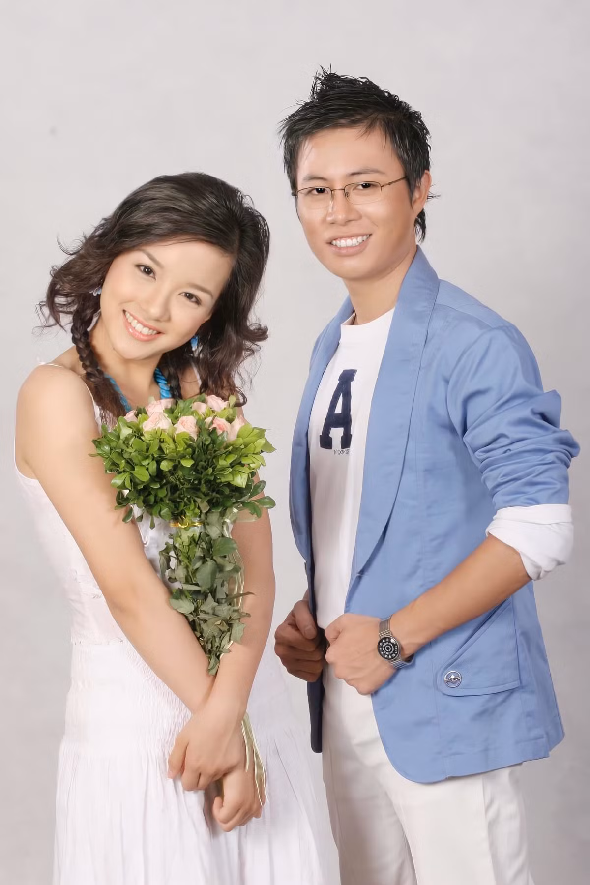MC Lê Anh và MC Minh Trang thời trẻ.