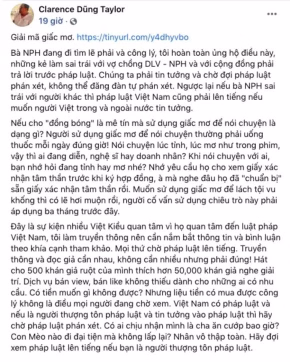 Dung Taylor mia mai ba Phuong Hang 