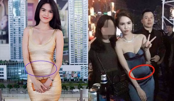 Nổi tiếng với vòng eo 56 nhưng nhiều lúc cô vẫn lộ bụng kém phẳng với váy bó sát.