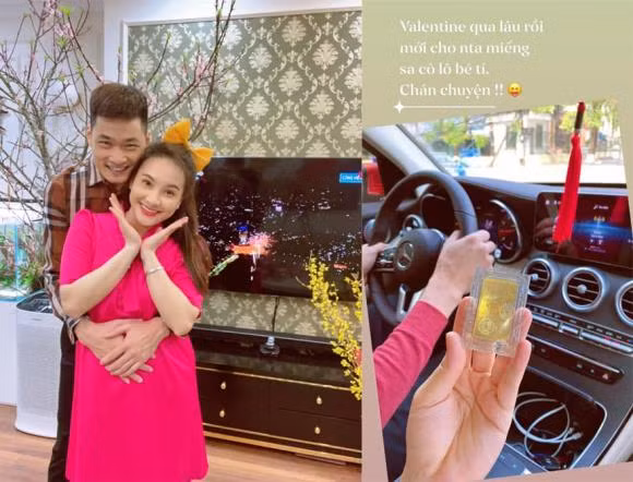 br/> Theo quan niệm dân gian xưa, đi mua vàng vào ngày mùng 10 Tết hàng năm (hay được gọi là ngày vía Thần Tài) để cầu mong một năm mới gặp nhiều may mắn, công việc hanh thông, tiền bạc sung túc. Nhiều sao Việt như Ngọc Trinh, Bảo Anh, Midu, Di Băng cũng đi mua vàng từ sớm để có những món đồ ưng ý. Bảo Thanh được chồng tặng 1 miếng vàng vào ngày vía Thần Tài. Cô hài hước chia sẻ: "Valentine qua lâu rồi mới cho người ta miếng socola bé tí. Chán chuyện".