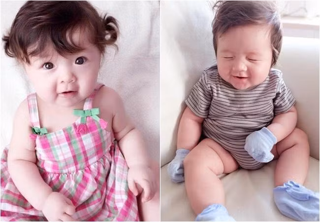 Những hình ảnh quá khứ của 2 bé.