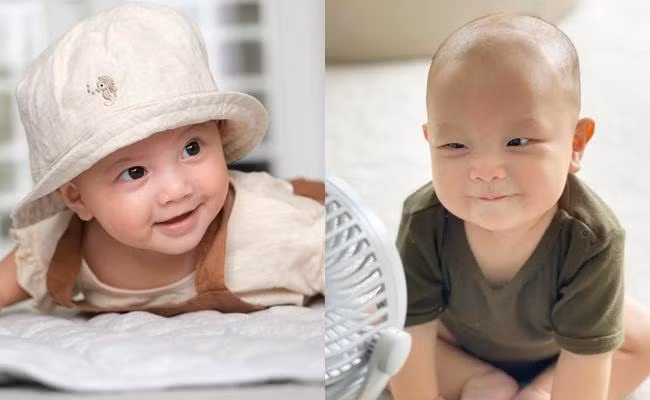 Ngoại hình dễ thương của cặp nhóc tỳ song sinh.
