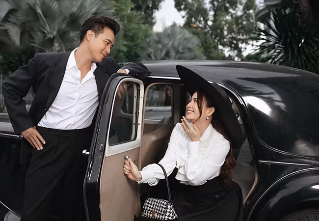 Vợ chồng diễn viên Kha Ly - Thanh Duy hóa đôi tình nhân xưa trong bộ ảnh vừa chụp.