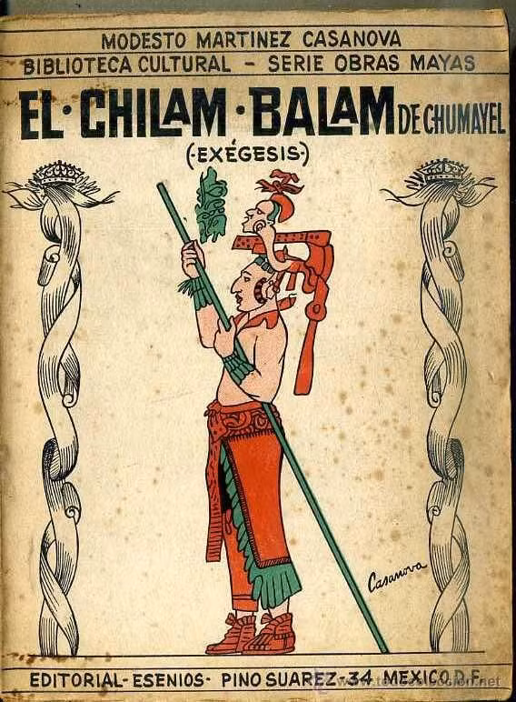  5. Sách Chilam Balam. Nguồn gốc: Người Maya cận đại. Nội dung: Yếu tố tiên tri liên quan đến chu kỳ thời gian của người Maya, bao gồm dự đoán về "ngày tận thế" vào năm 2012. Được viết bằng ngôn ngữ Maya cổ (ký âm Latinh) và chịu ảnh hưởng từ văn hóa Tây Ban Nha sau khi bị xâm lược. Ảnh: Pinterest.