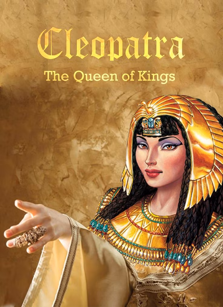  7. Cuộc chiến với người em trai. Cleopatra đã kết hôn với em trai mình là Ptolemy XIII theo phong tục Ai Cập, nhưng sau đó cả hai xảy ra xung đột và bà đã giành chiến thắng để giữ vững ngai vàng. Ảnh: Pinterest.