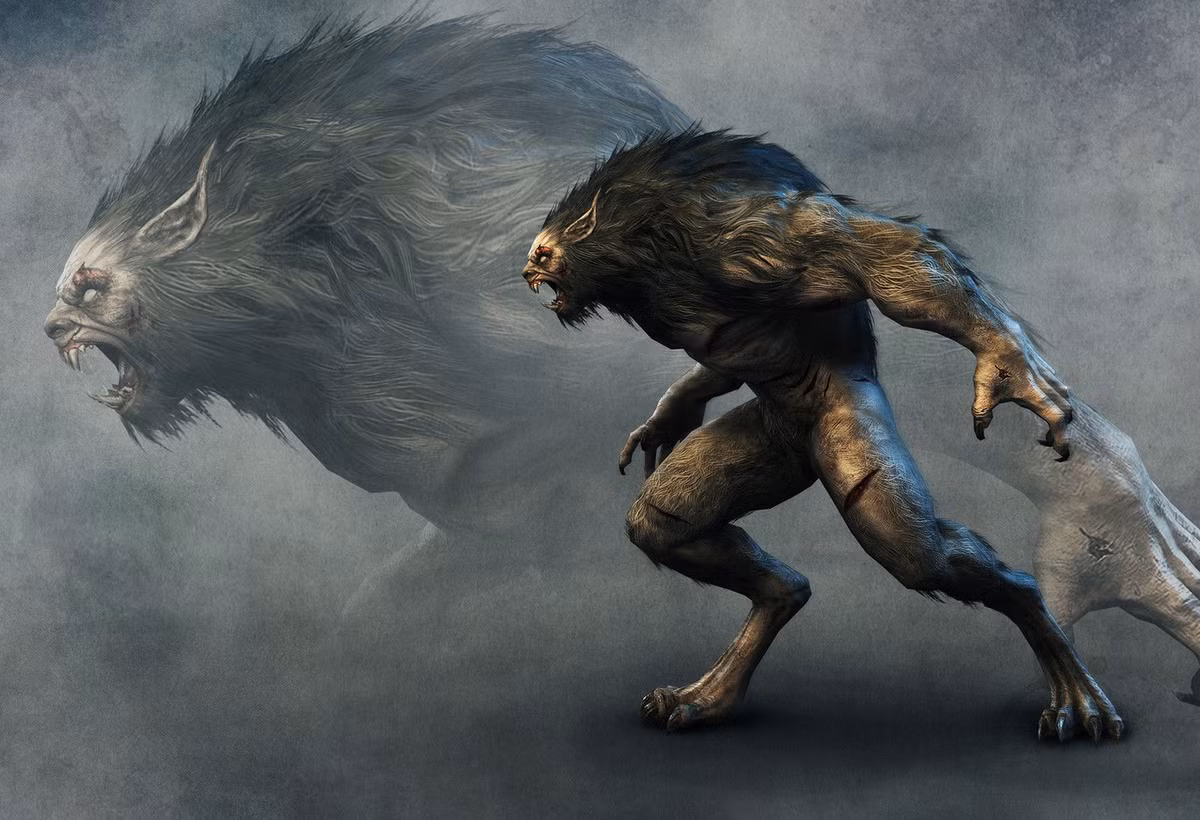  13. Người sói trong văn học. Người sói trở nên nổi tiếng qua các tác phẩm như The Wolfman (1941), The Werewolf of Paris (1933), và các tiểu thuyết hiện đại như Twilight hoặc The Mortal Instruments. Ảnh: Pinterest.