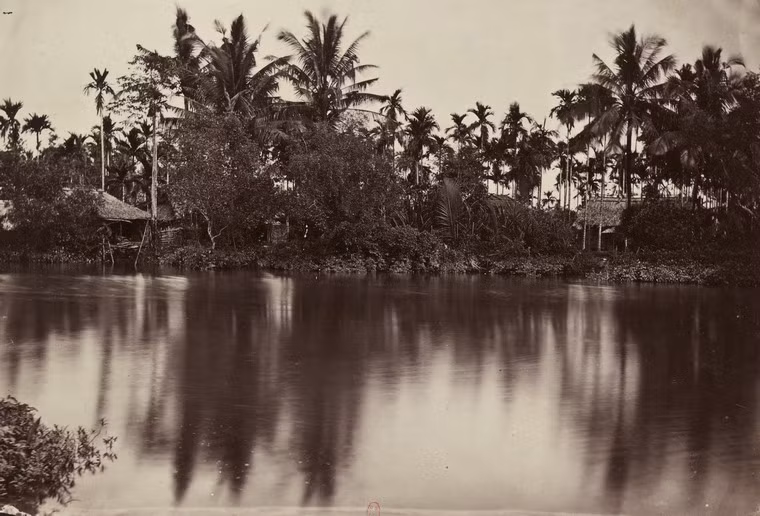 Những ngôi nhà lá bên bờ sông Sài Gòn.