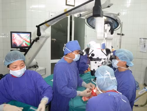 Phòng mổ đặc biệt dành cho bệnh nhân bị đứt lìa mũi. Ảnh: Bệnh viện cung cấp