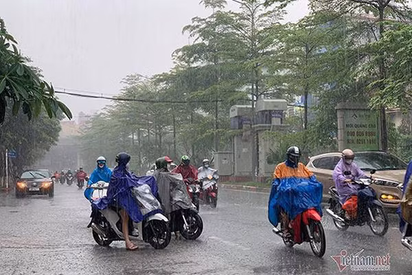 Du bao thoi tiet 27/8, mien Bac van con mua giong