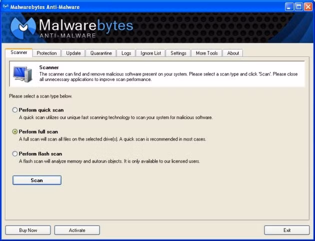 Malwarebytes Anti-Malware 1.70 có lẽ là công cụ chống virus miễn phí nổi tiếng nhất bởi ngay cả các đại lý hỗ trợ kỹ thuật cũng sử dụng nó.