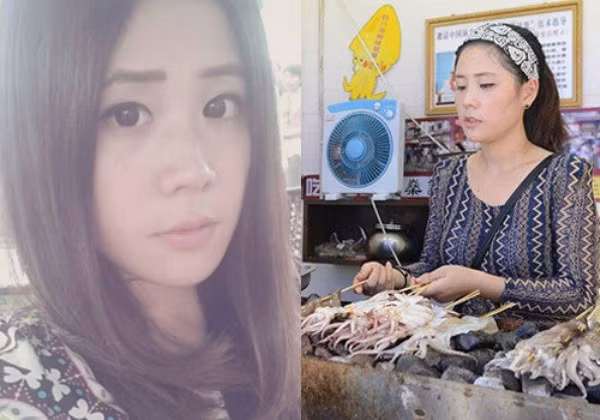  Hot girl mực nướng: Cô chủ cửa hàng bán mực nướng tại Thành Đô hiện rất nổi tiếng. Cô tên Diao Han Jing, 20 tuổi, đang mở quán cùng người yêu là Hujia Chen. Do xinh đẹp, nhiệt tình nên cửa hàng rộng 30 m2 của Diao lúc nào cũng có khách xếp hàng mua mực. Nhờ thế, cặp đôi theo học tại ĐH khoa học điện tử và công nghệ sinh học Thành Đô có thể thu về hơn 100.000 nhân dân tệ/tháng (khoảng 350 triệu đồng).