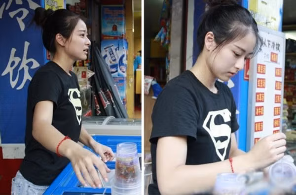  Hot girl thạch rau câu: Zhu Min là sinh viên ĐH Giang Tây, được nhiều người biết đến khi đứng bán hàng bán rau câu và đồ uống lạnh trên phố. Cô luôn tranh thủ kỳ nghỉ hè để giúp cha mẹ buôn bán. Nhờ ngoại hình sáng, đức tính chăm chỉ, cô nhanh chóng trở thành thần tượng của nhiều bạn trẻ trên mạng và được gọi là hot girl thạch rau câu, cô nàng pha lê...