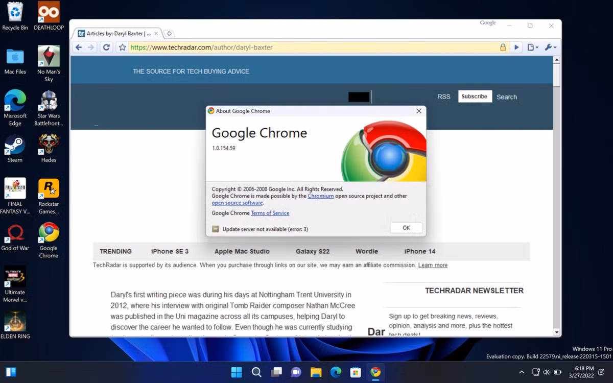 Trình duyệt Chrome được ra mắt năm 2008, tích hợp chặt chẽ các dịch vụ nền web của Google. Đến nay, đây là trình duyệt phổ biến nhất trên thế giới. Ảnh: TechRadar.