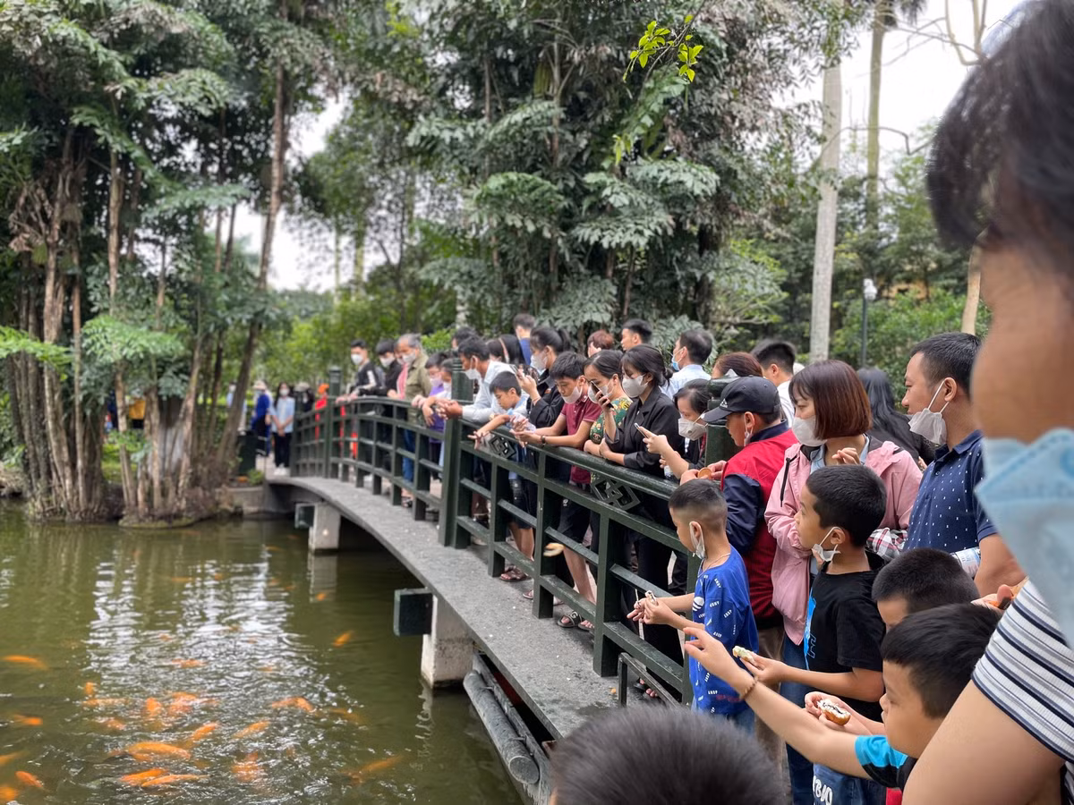 Dong nguoi trat tu xep hang vao lang vieng Bac Ho ngay thong nhat dat nuoc-Hinh-13