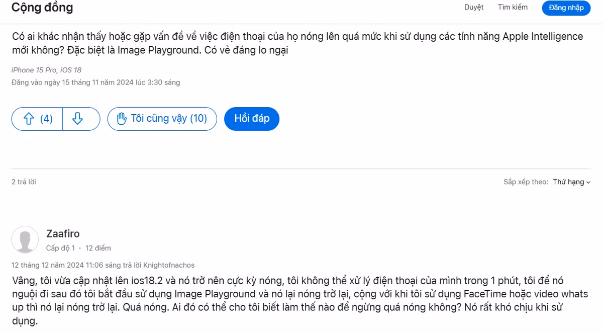 Người dùng than phiền iPhone nóng ran khi chạy AI - Hình 3 Nguoi dung than phien iPhone nong ran khi chay AI-Hinh-3
