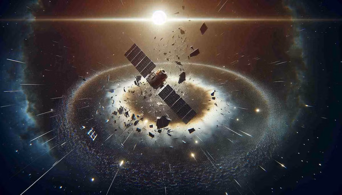 Một tai nạn khác liên quan đến Boeing, vệ tinh Intelsat 33e do hãng này chế tạo bất ngờ vỡ thành hơn 20 mảnh. Các nhà khoa học vẫn đang cố gắng tìm hiểu xem điều gì đã xảy ra. Sự cố này đã khiến nhiều khách hàng của Intelsat mất điện hoặc gián đoạn dịch vụ truyền thông. Hãng Boeing liên tục gặp phải những sự cố không gian và bị tố từ nội bộ là thiếu trách nhiệm và phải đối mặt với điều tra cấp độ liên bang tại Hoa Kỳ. Ảnh: Roscomos