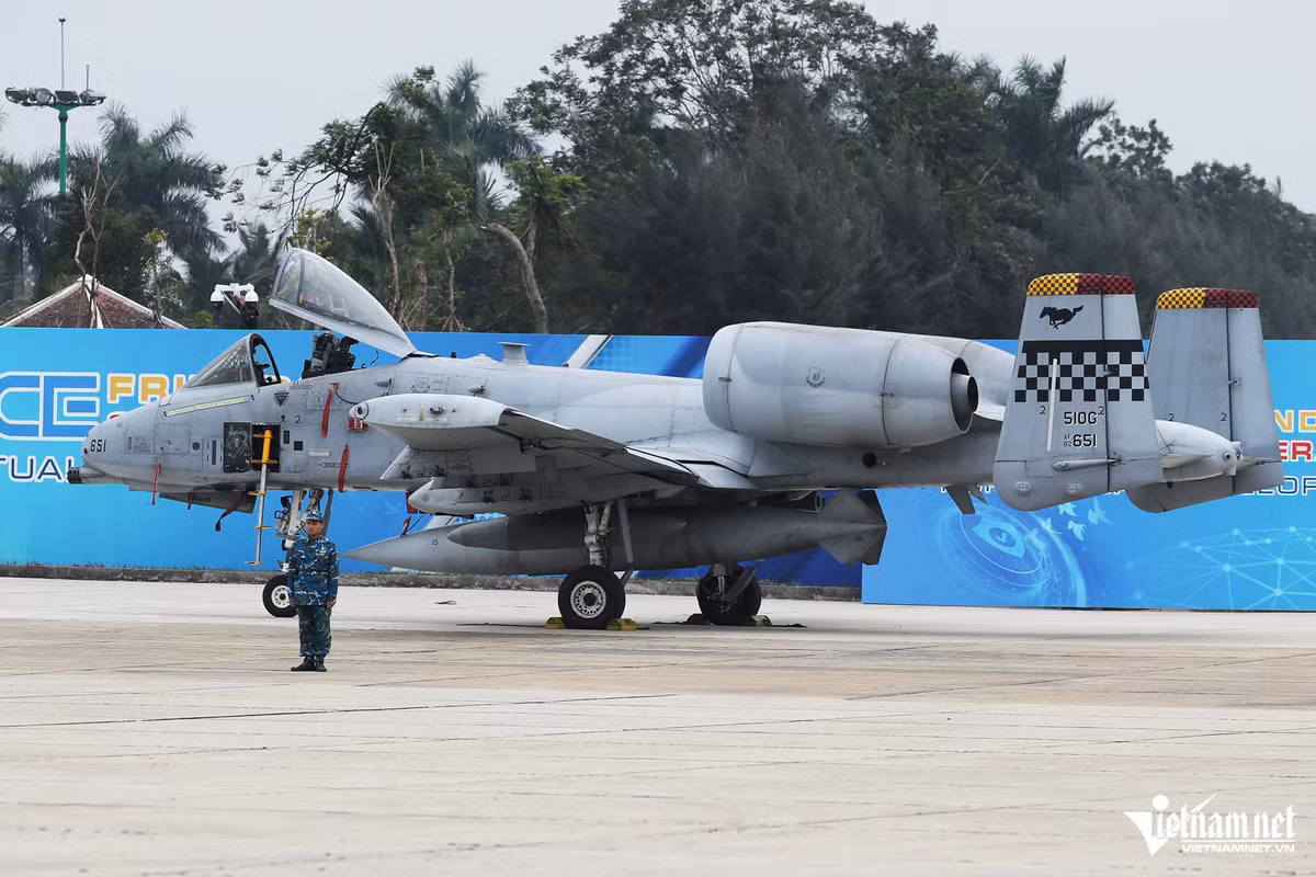 Tại Triển lãm Quốc phòng quốc tế Việt Nam 2024, đối tác từ Mỹ trưng bày hai máy bay A-10, một máy bay C-130, một xe thiết giáp stryker, một pháo M777 trên diện tích 3.000m2.