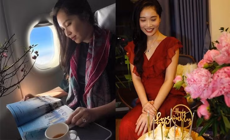 "Kỷ niệm Hội An vội vã được anh chụp cho 8 nghìn 8 trăm 9 mươi 9 tấm. May quá, lựa được một tấm này!", Thu Trang hé lộ về bức ảnh do ông xã chụp.