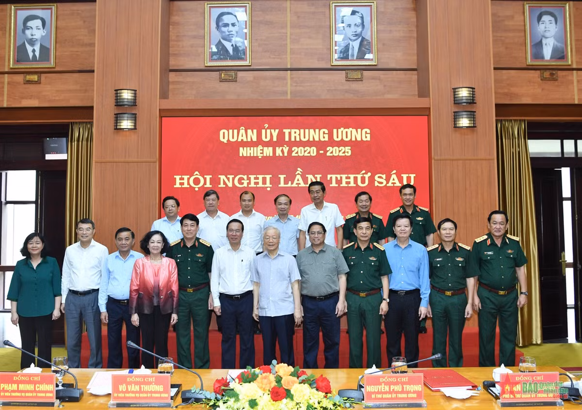 Tong Bi thu Nguyen Phu Trong chu tri Hoi nghi Quan uy Trung uong lan thu 6-Hinh-9