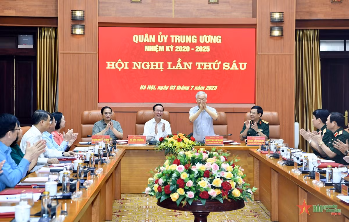 Tong Bi thu Nguyen Phu Trong chu tri Hoi nghi Quan uy Trung uong lan thu 6-Hinh-4
